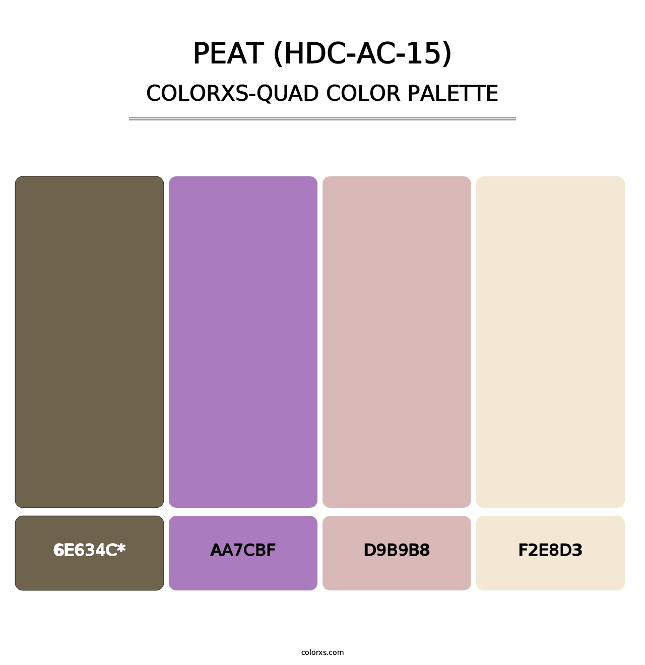 Peat (HDC-AC-15) - Colorxs Quad Palette