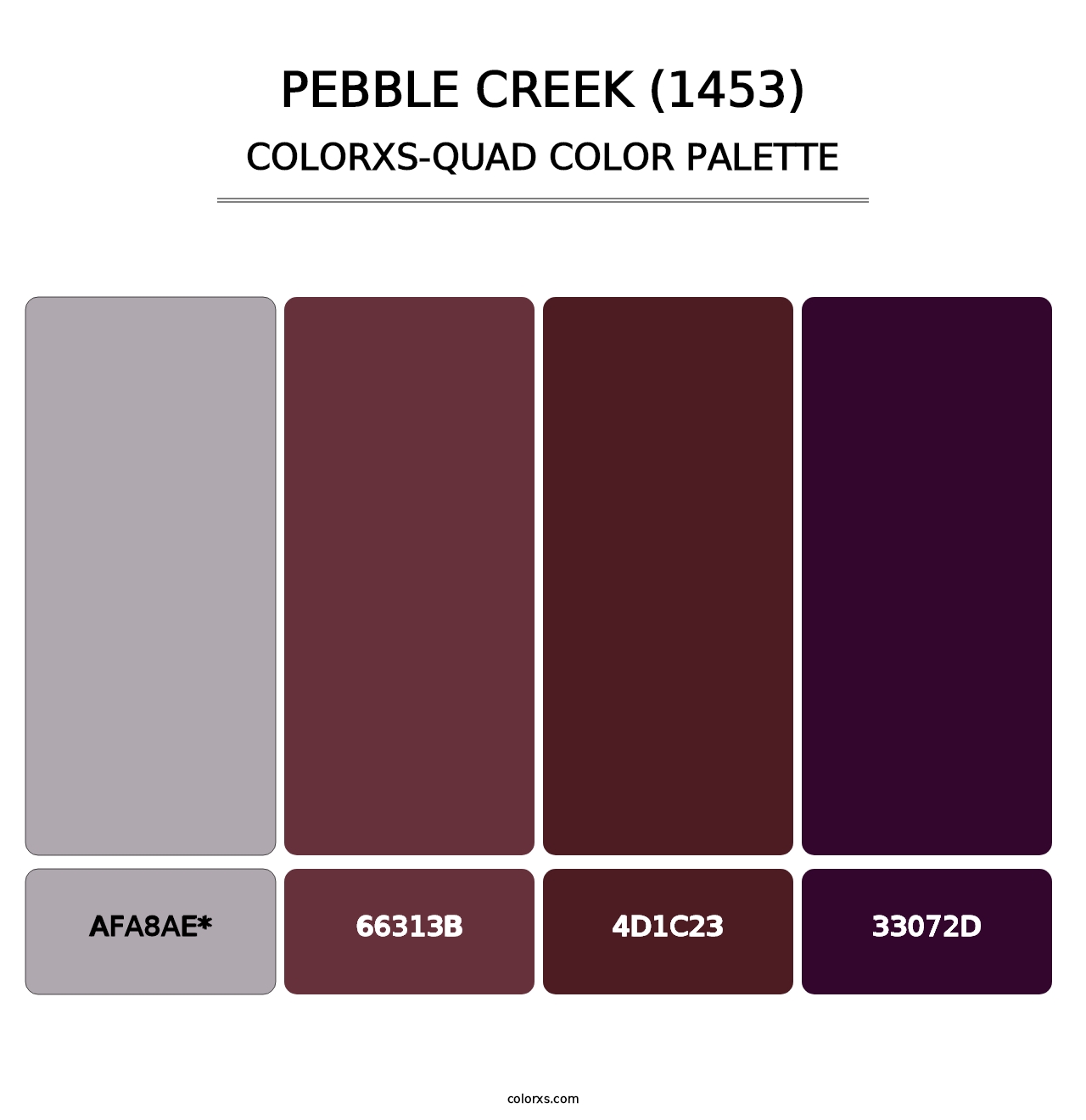 Pebble Creek (1453) - Colorxs Quad Palette