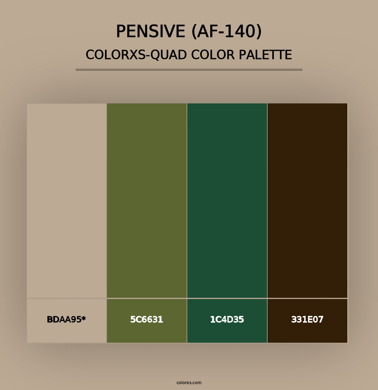 Pensive (AF-140) - Colorxs Quad Palette