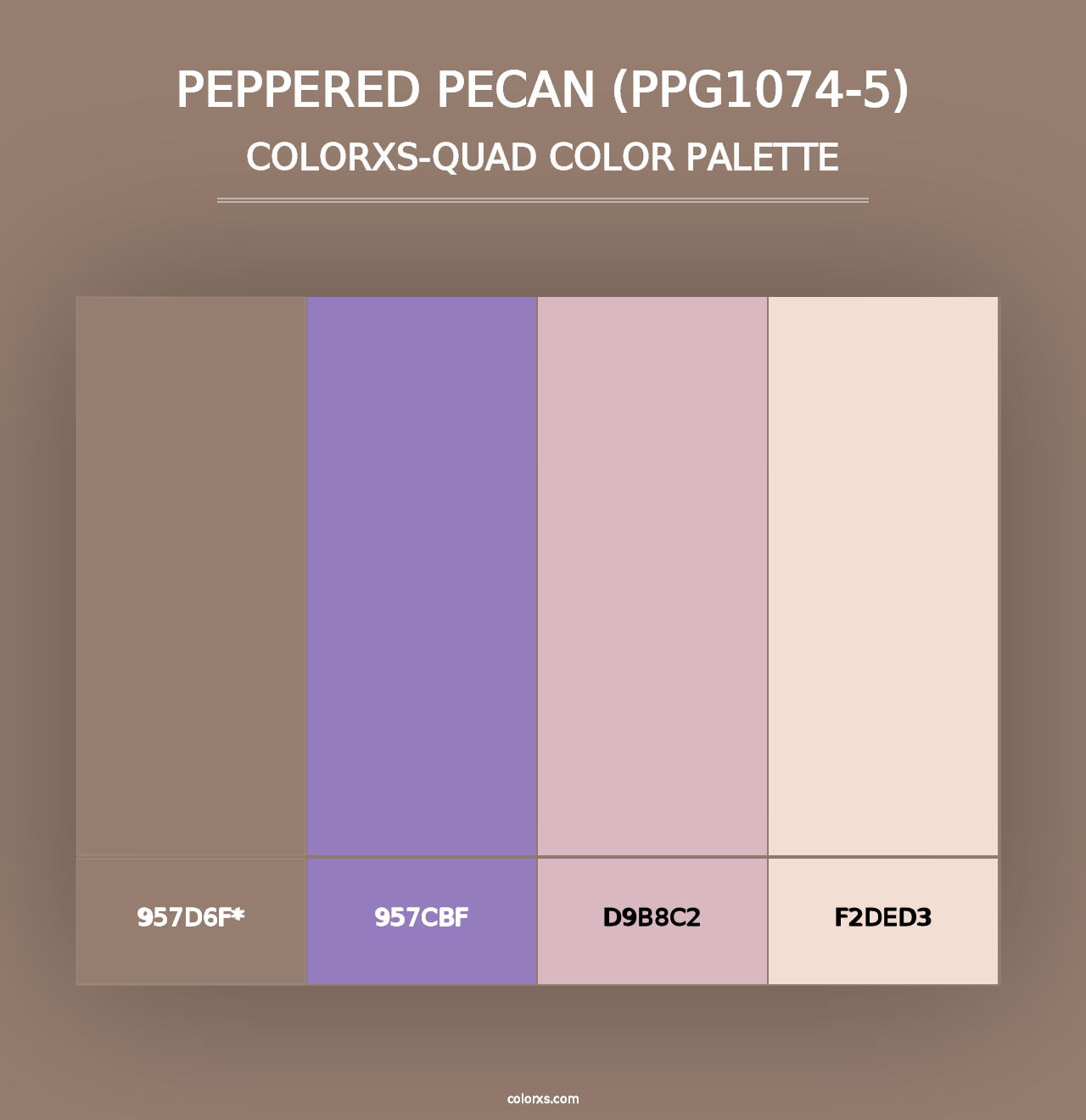 Peppered Pecan (PPG1074-5) - Colorxs Quad Palette