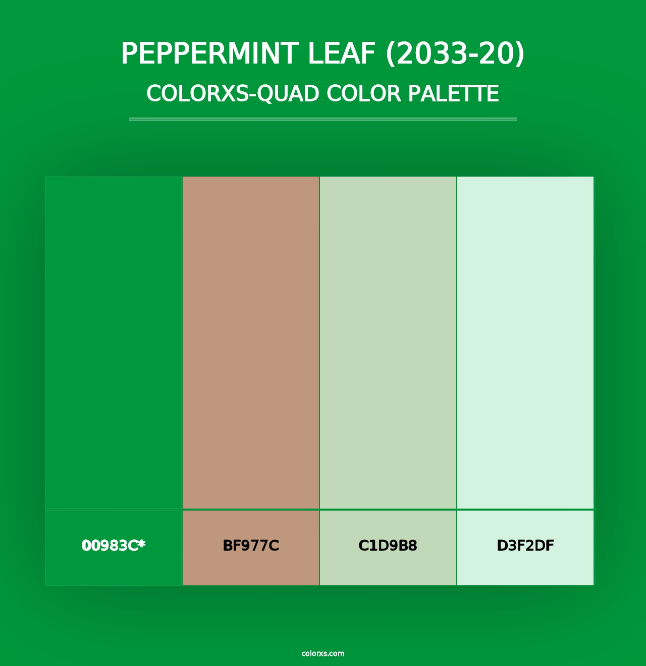 Peppermint Leaf (2033-20) - Colorxs Quad Palette