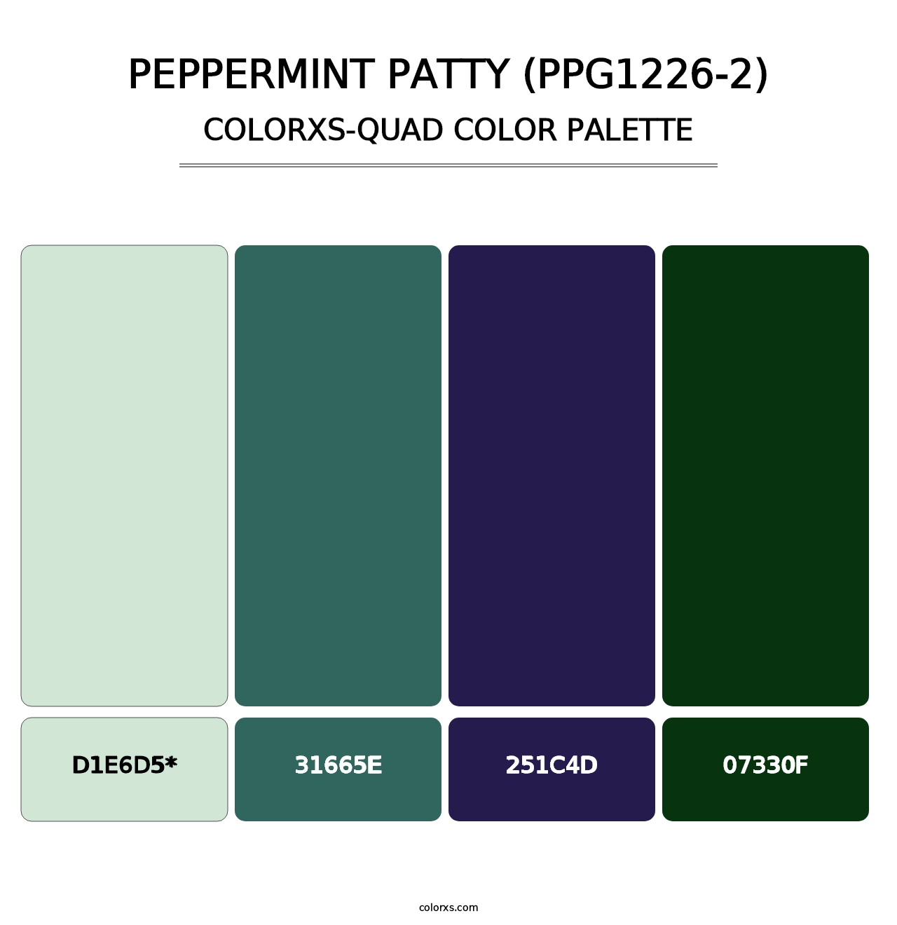 Peppermint Patty (PPG1226-2) - Colorxs Quad Palette