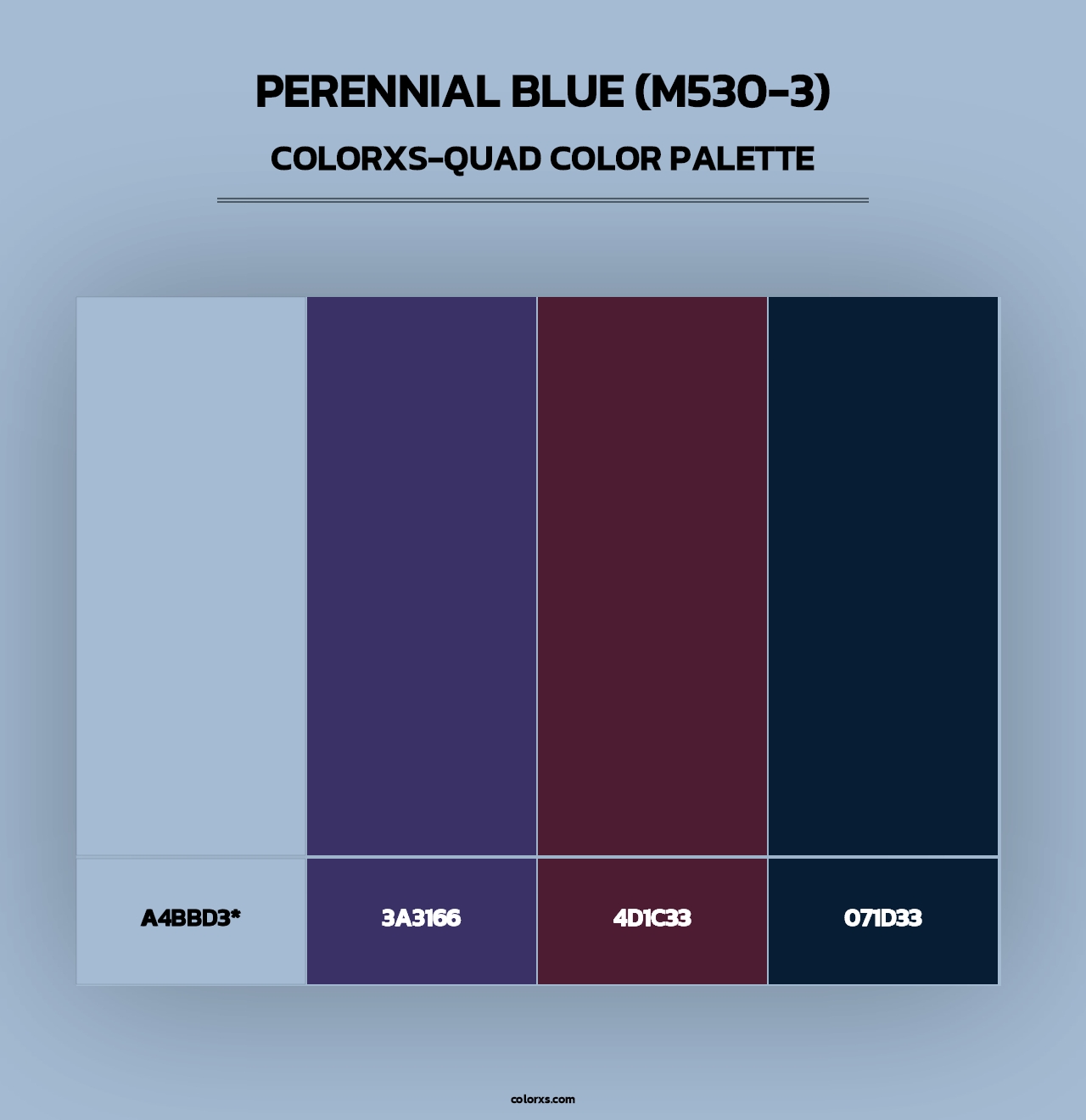 Perennial Blue (M530-3) - Colorxs Quad Palette