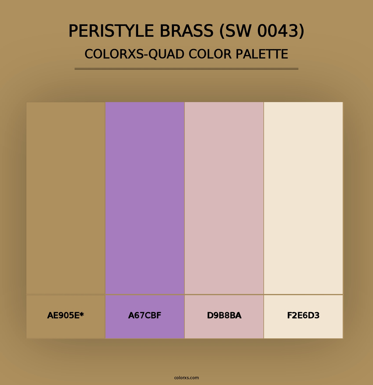 Peristyle Brass (SW 0043) - Colorxs Quad Palette