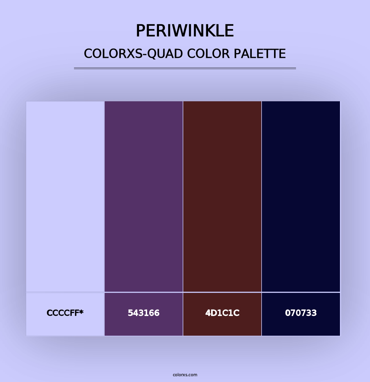 Periwinkle - Colorxs Quad Palette