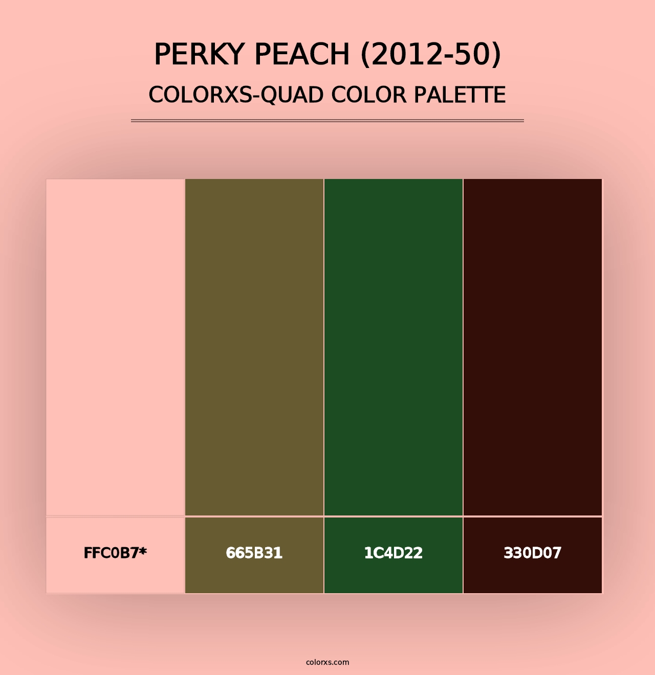 Perky Peach (2012-50) - Colorxs Quad Palette