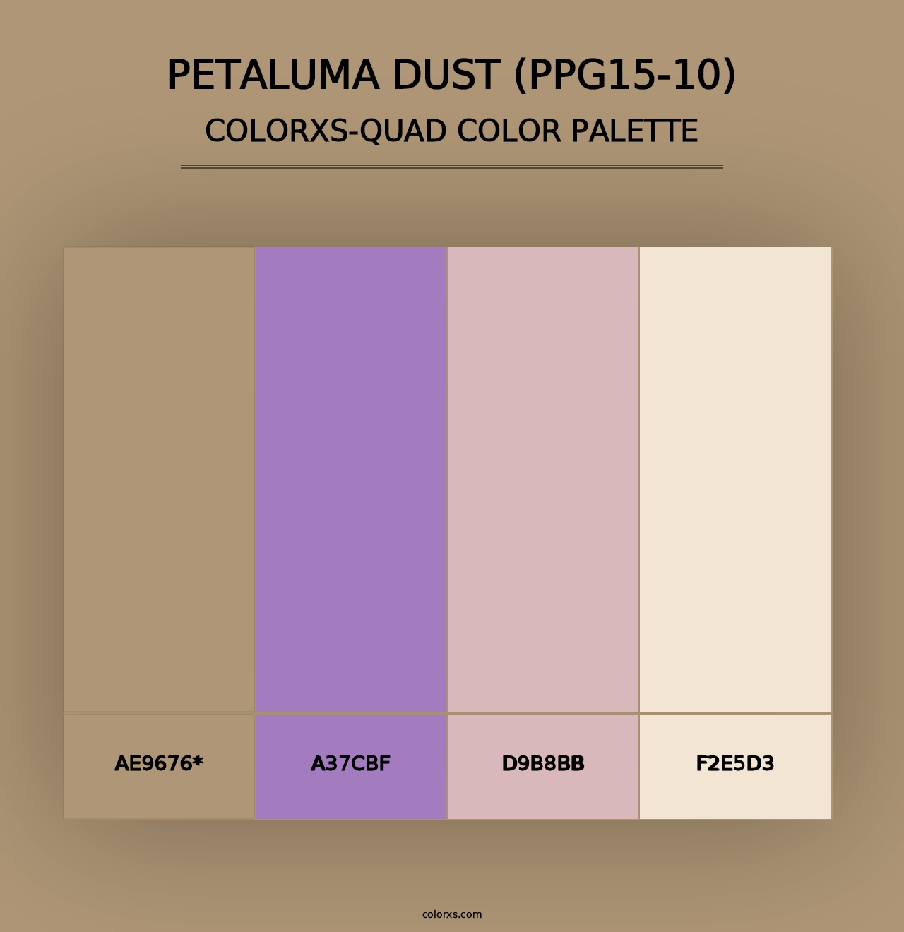 Petaluma Dust (PPG15-10) - Colorxs Quad Palette