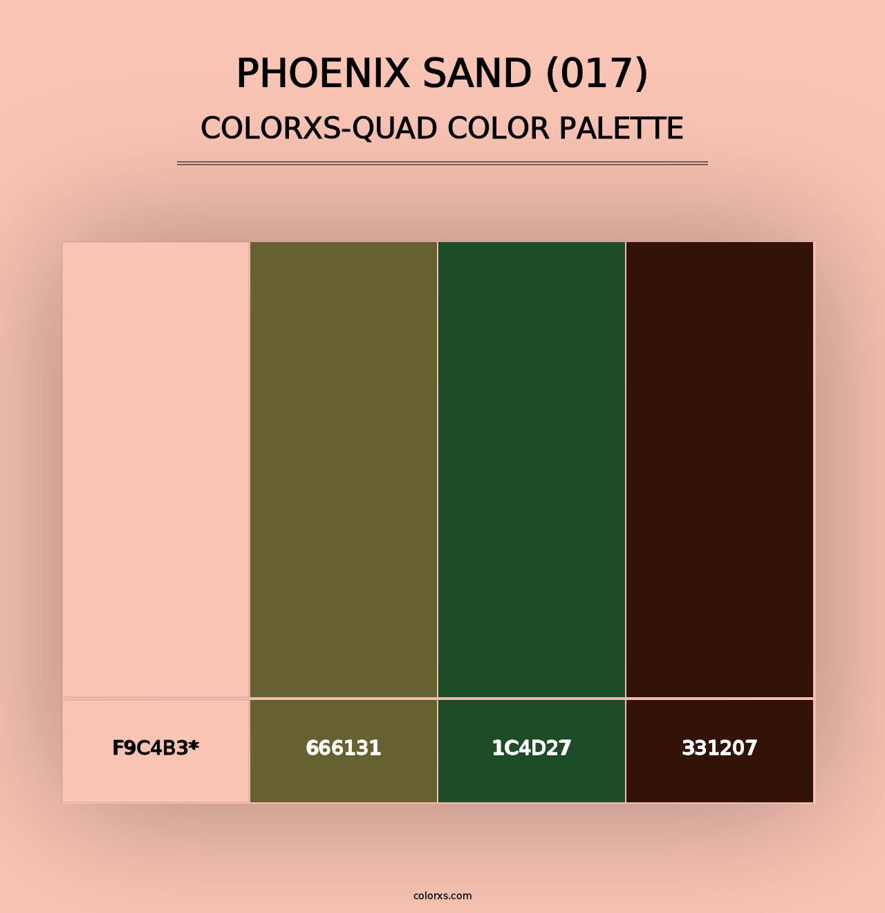 Phoenix Sand (017) - Colorxs Quad Palette