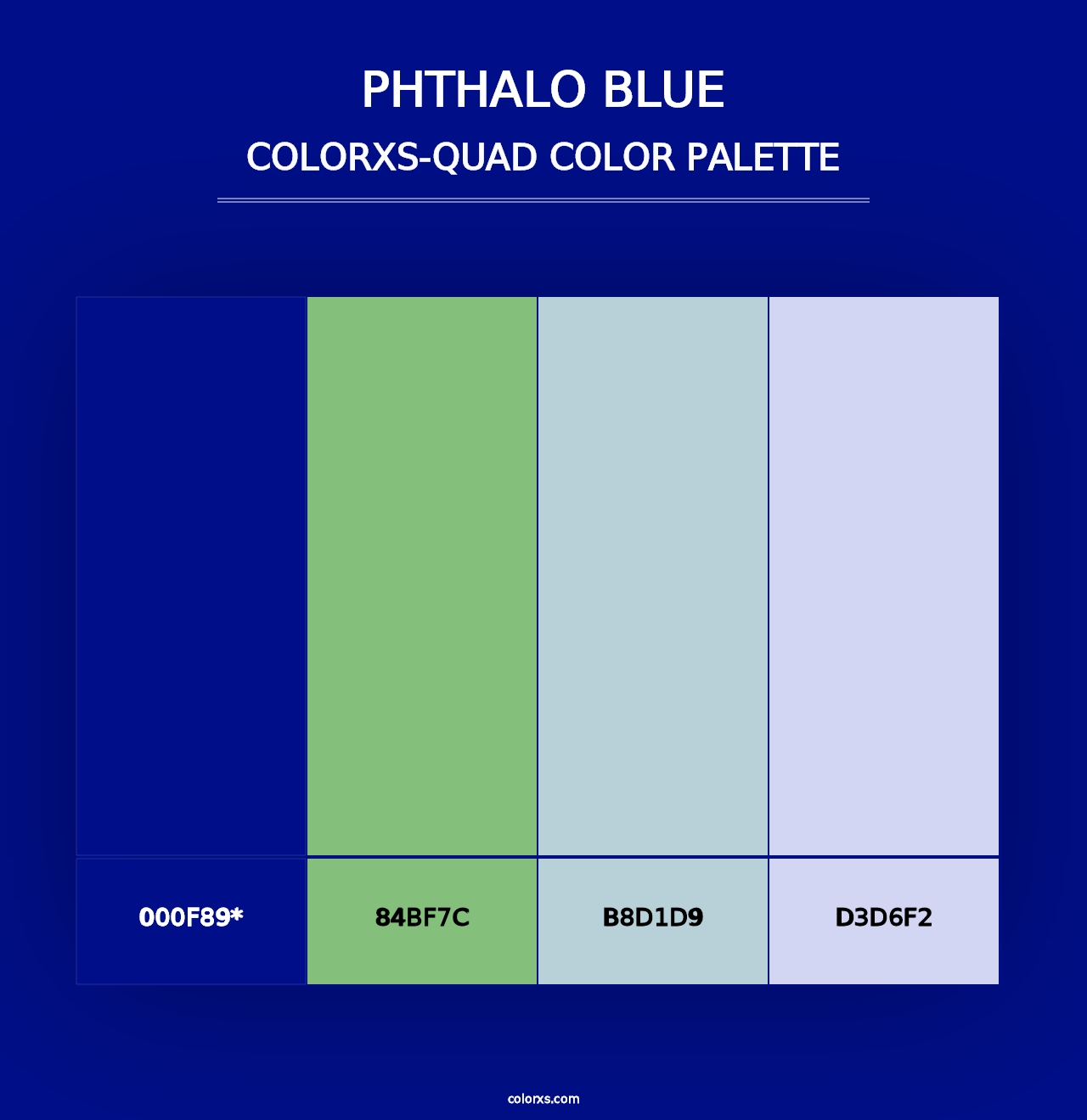 Phthalo Blue - Colorxs Quad Palette