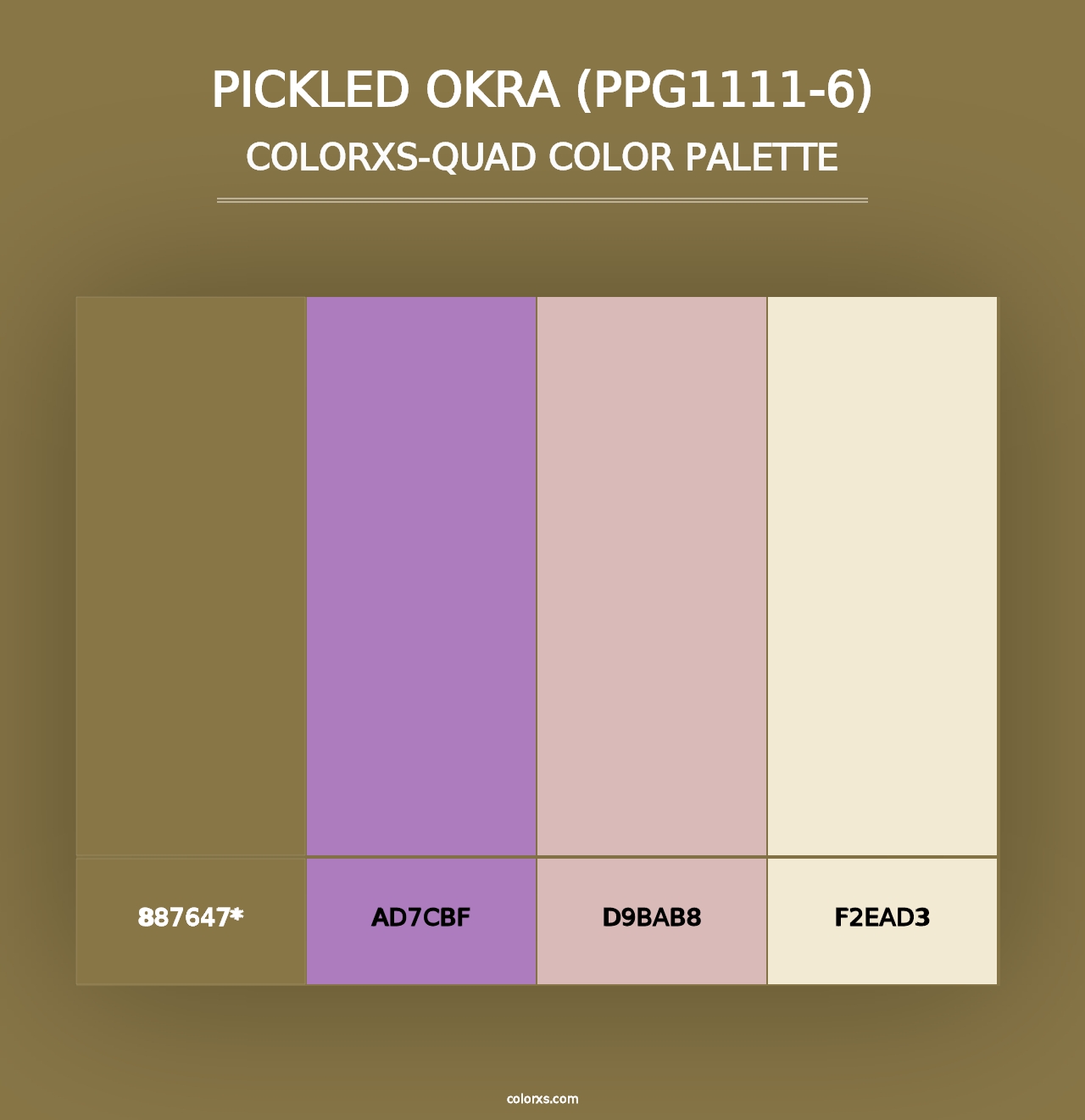 Pickled Okra (PPG1111-6) - Colorxs Quad Palette