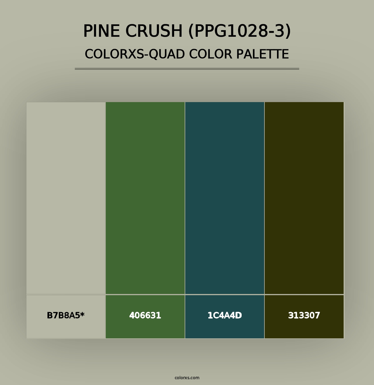 Pine Crush (PPG1028-3) - Colorxs Quad Palette