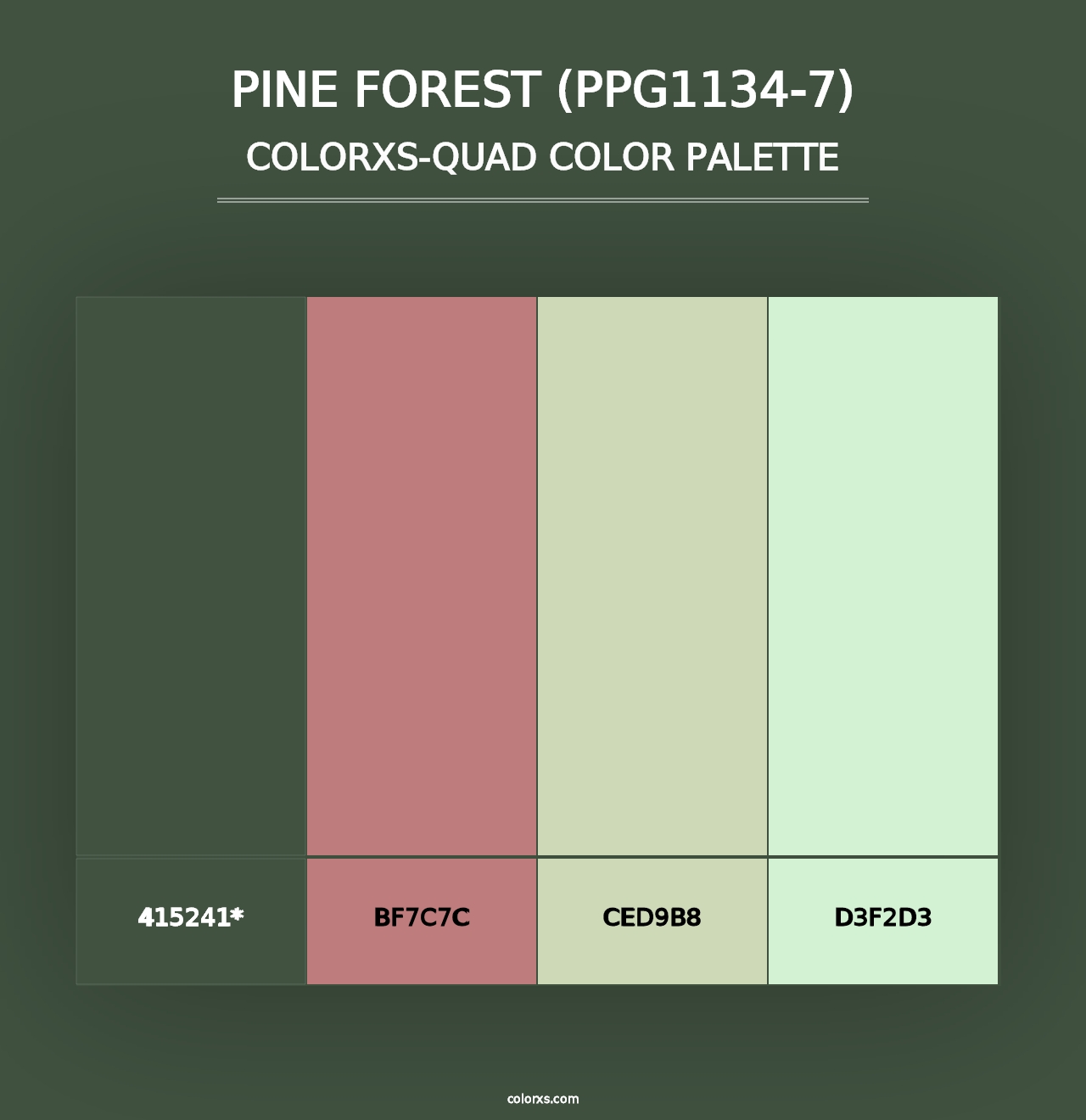 Pine Forest (PPG1134-7) - Colorxs Quad Palette