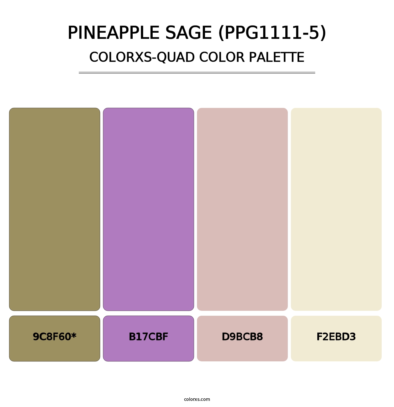 Pineapple Sage (PPG1111-5) - Colorxs Quad Palette