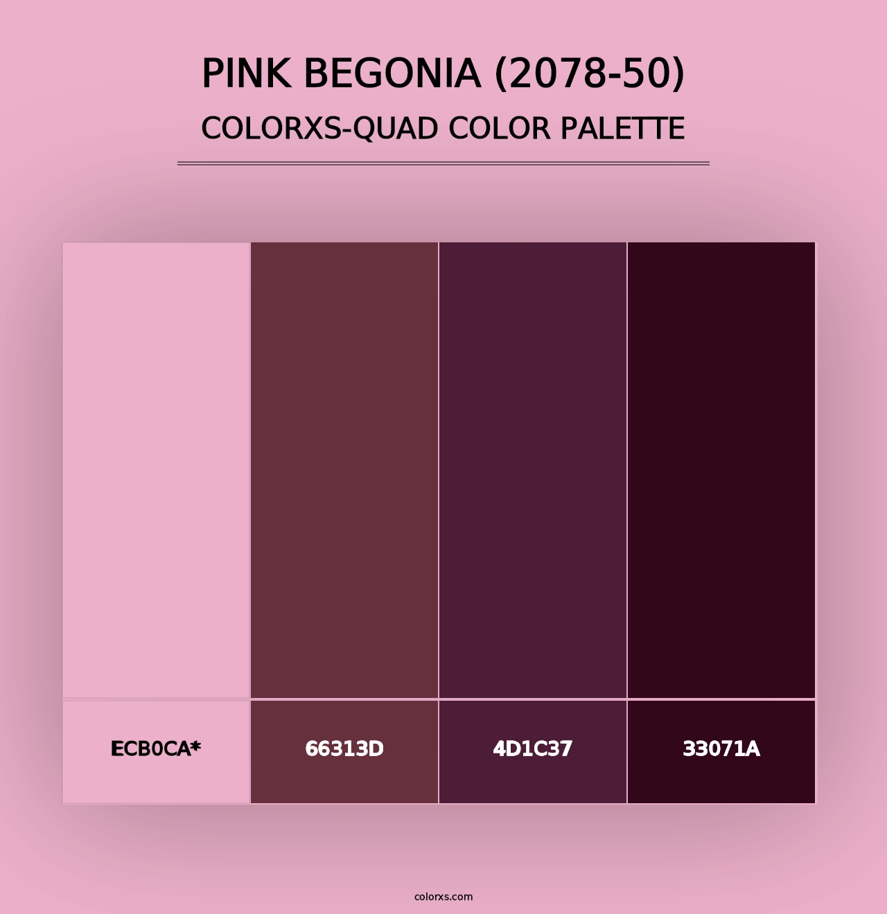 Pink Begonia (2078-50) - Colorxs Quad Palette