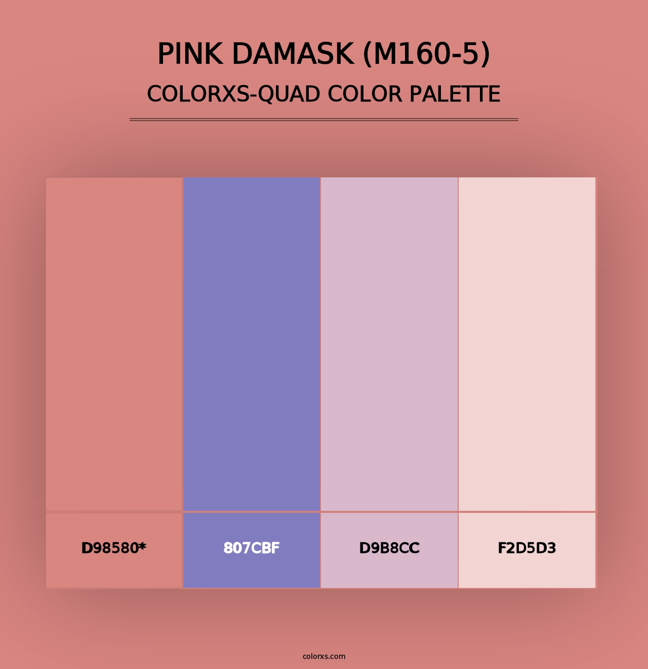 Pink Damask (M160-5) - Colorxs Quad Palette