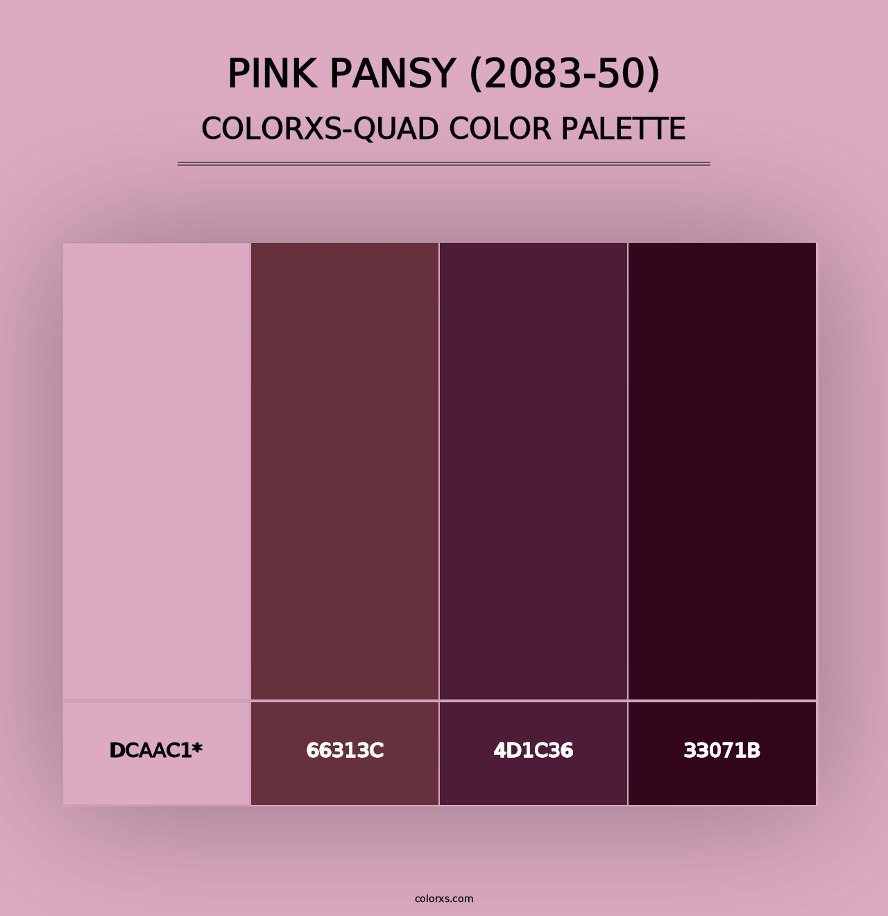 Pink Pansy (2083-50) - Colorxs Quad Palette