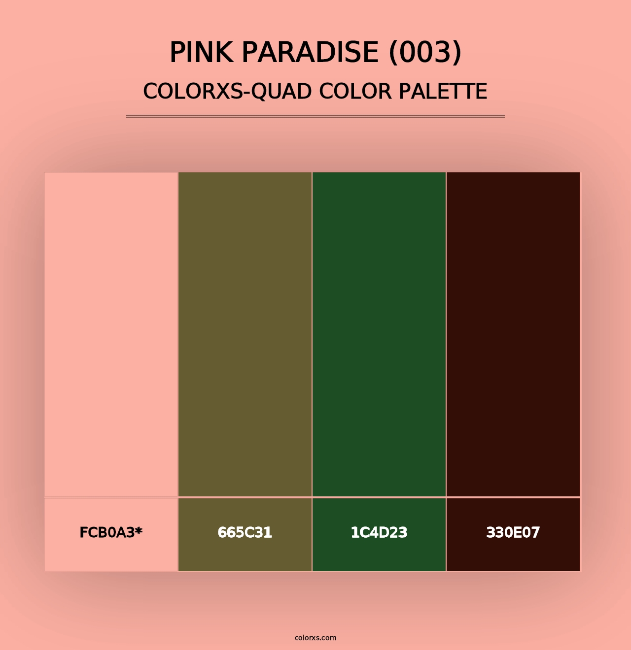 Pink Paradise (003) - Colorxs Quad Palette