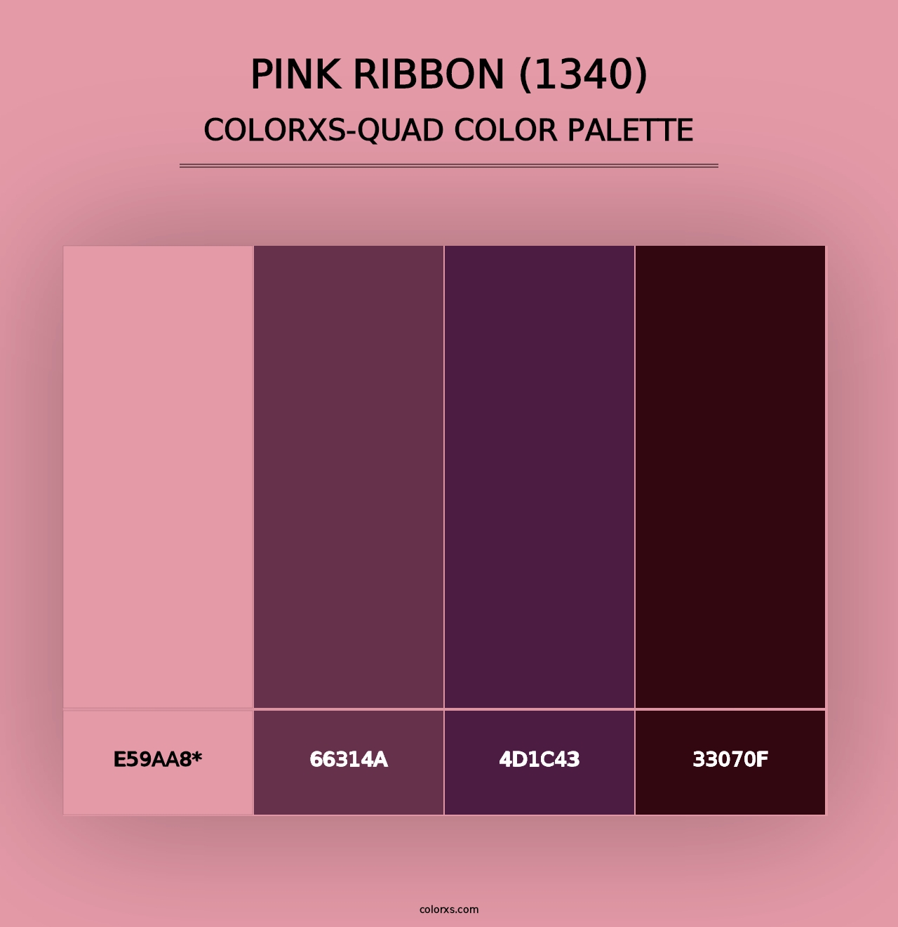 Pink Ribbon (1340) - Colorxs Quad Palette