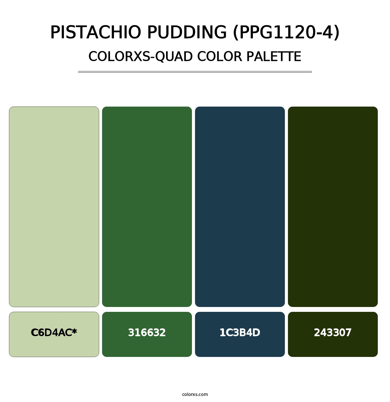 Pistachio Pudding (PPG1120-4) - Colorxs Quad Palette