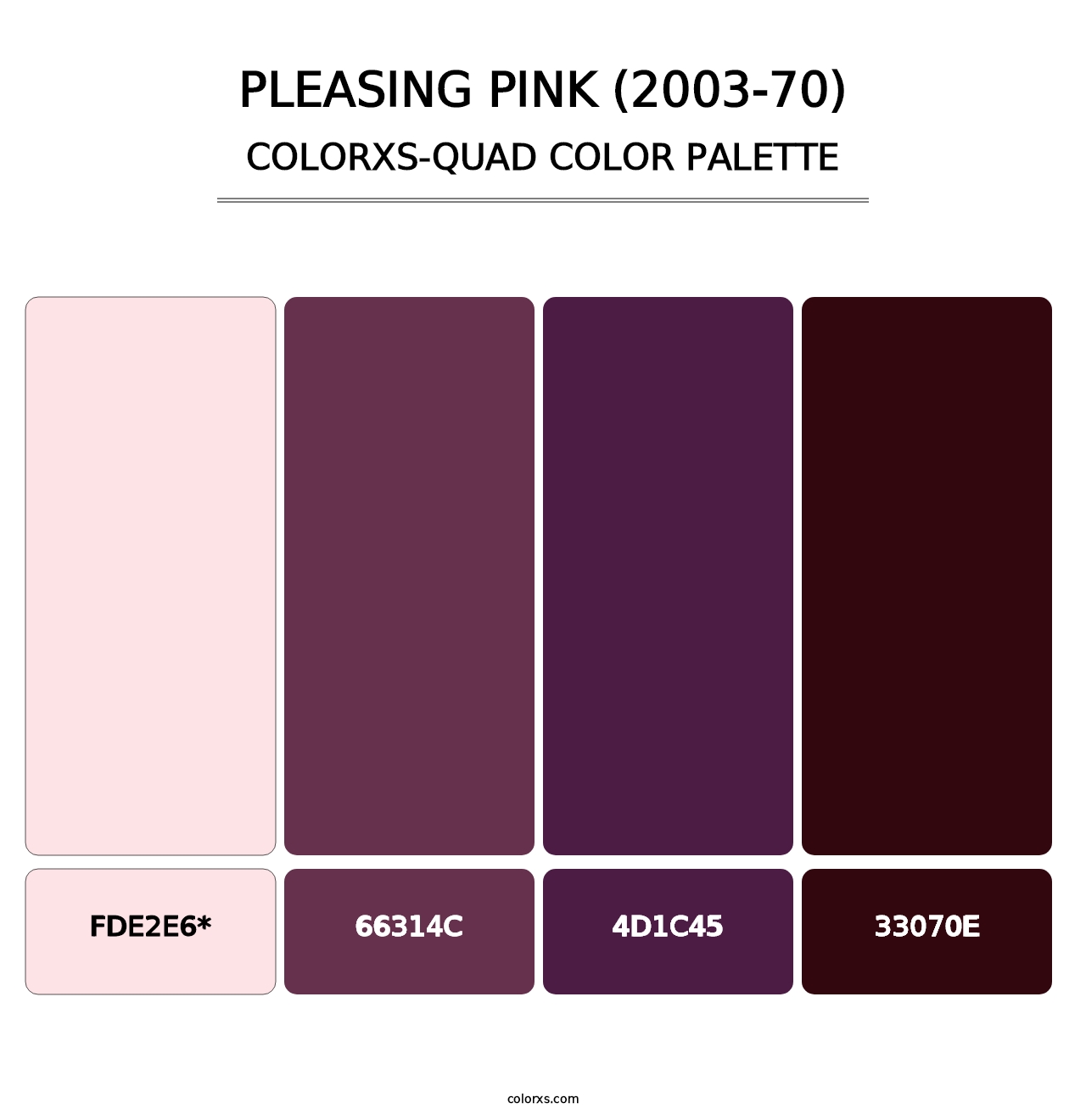 Pleasing Pink (2003-70) - Colorxs Quad Palette