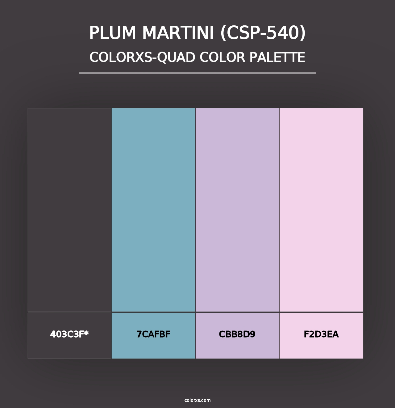 Plum Martini (CSP-540) - Colorxs Quad Palette