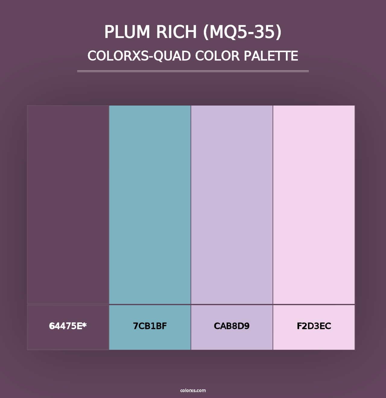 Plum Rich (MQ5-35) - Colorxs Quad Palette