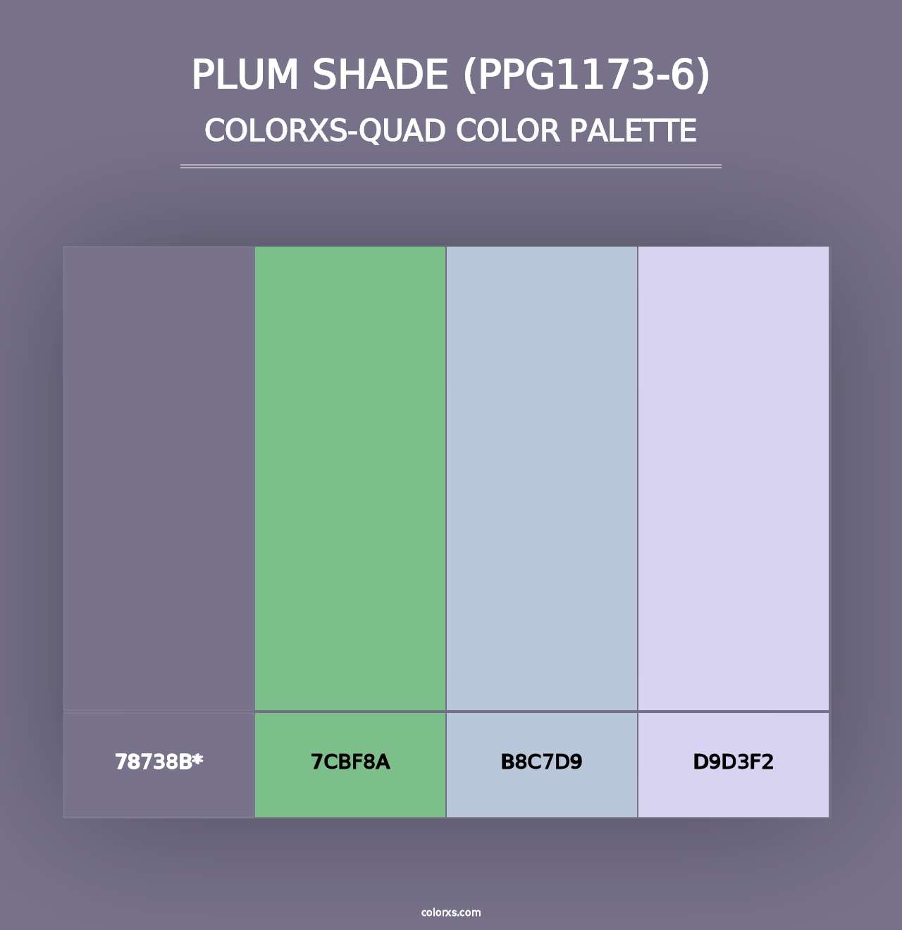 Plum Shade (PPG1173-6) - Colorxs Quad Palette