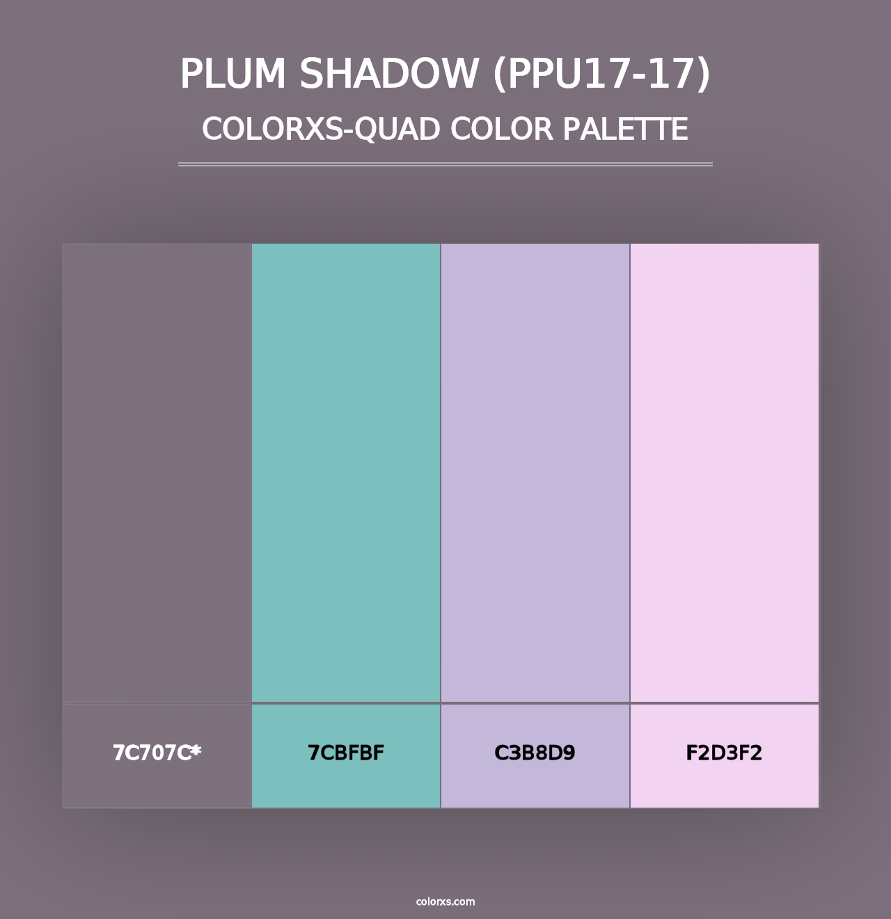 Plum Shadow (PPU17-17) - Colorxs Quad Palette