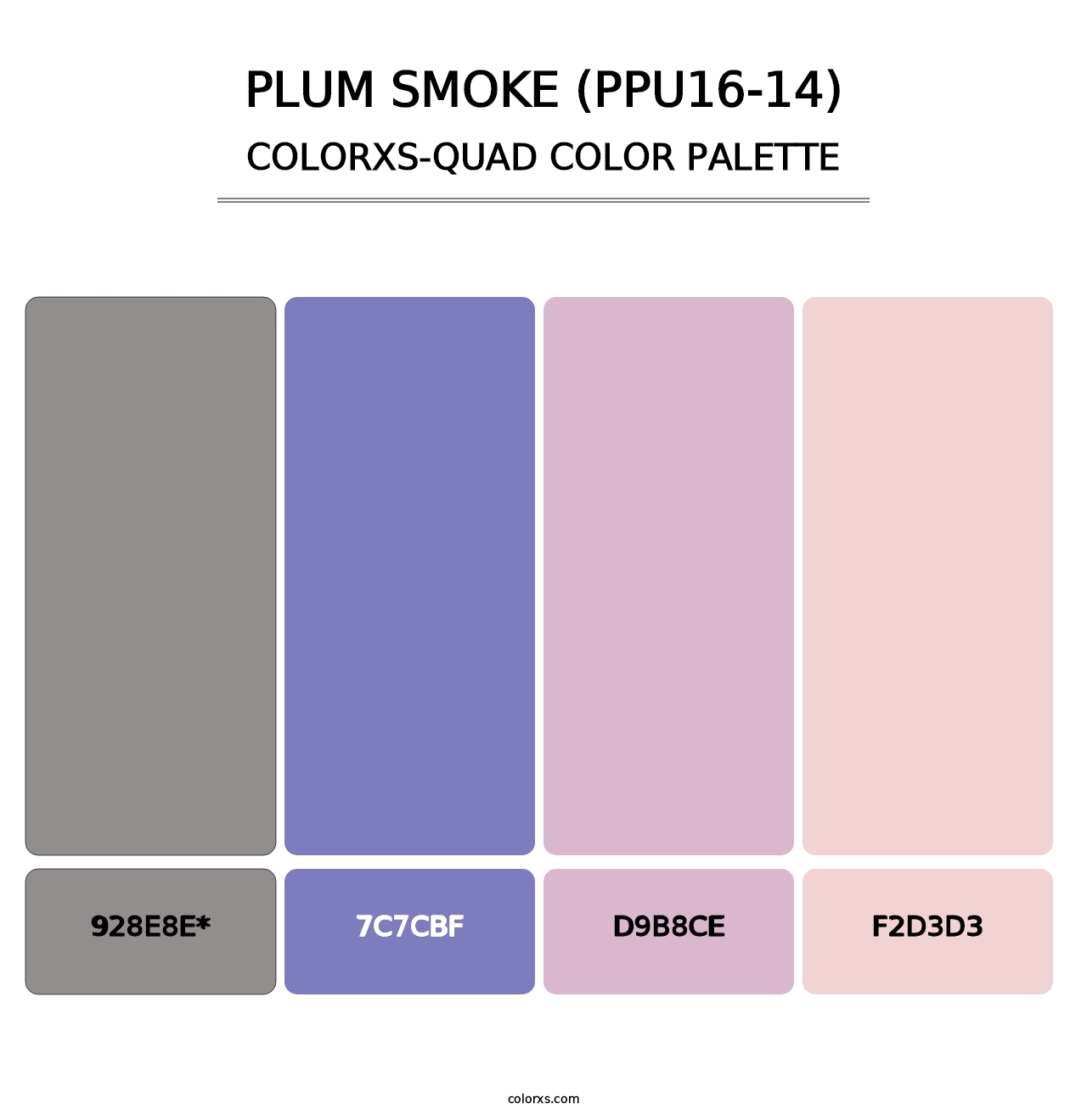 Plum Smoke (PPU16-14) - Colorxs Quad Palette