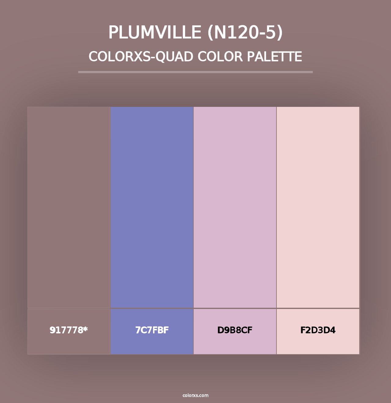 Plumville (N120-5) - Colorxs Quad Palette