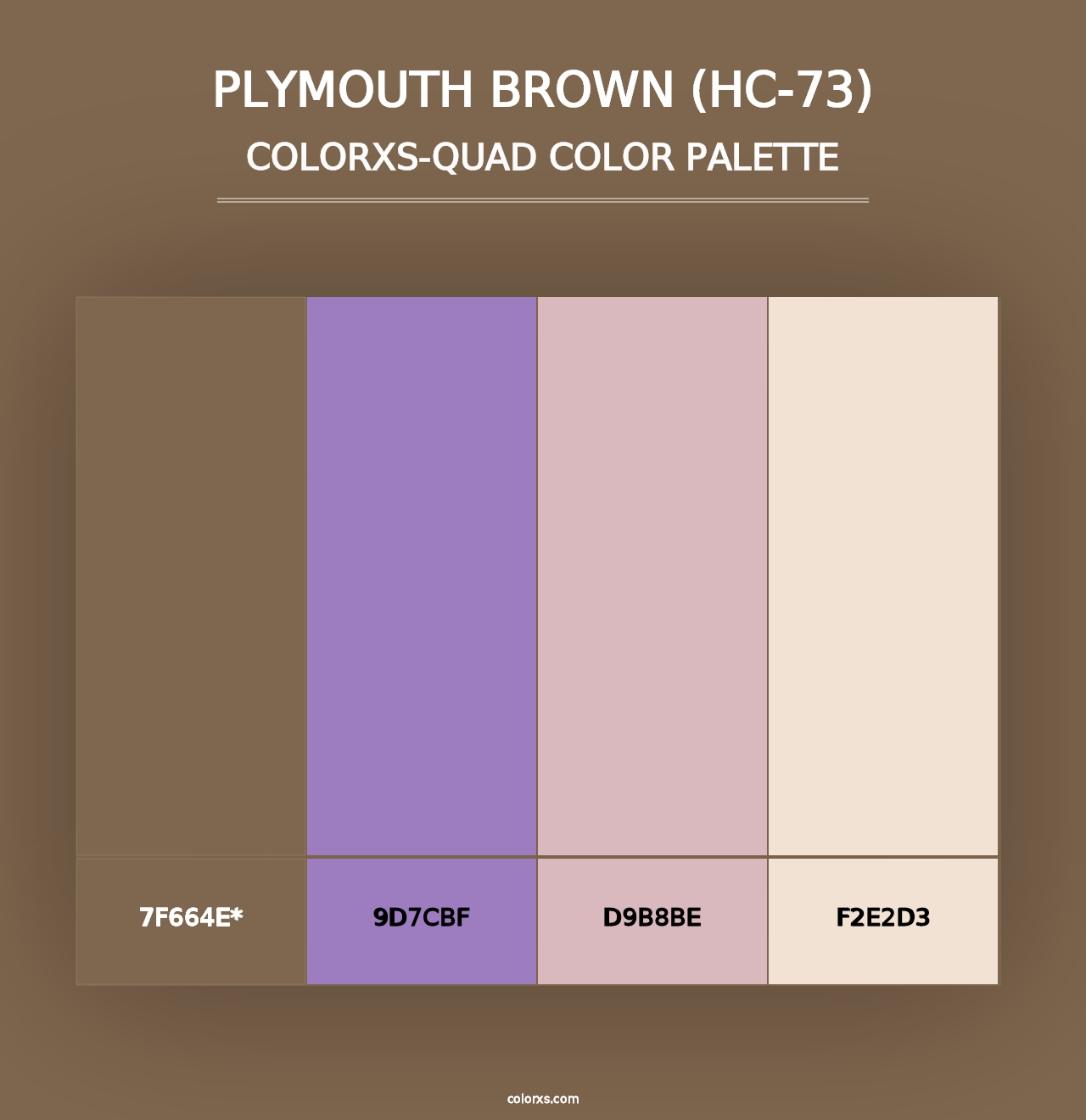 Plymouth Brown (HC-73) - Colorxs Quad Palette