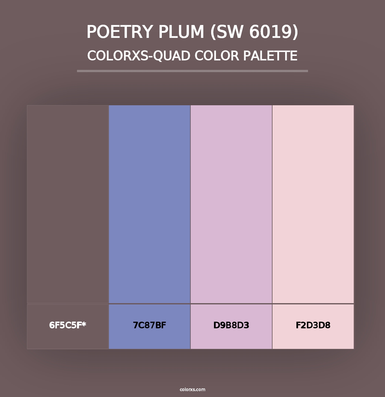 Poetry Plum (SW 6019) - Colorxs Quad Palette