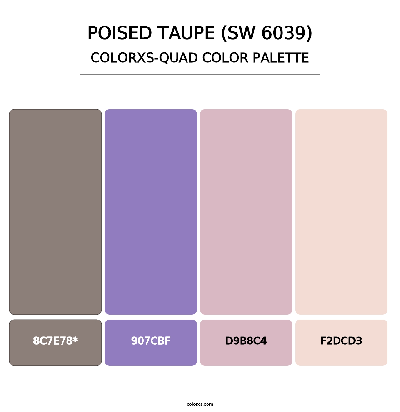 Poised Taupe (SW 6039) - Colorxs Quad Palette