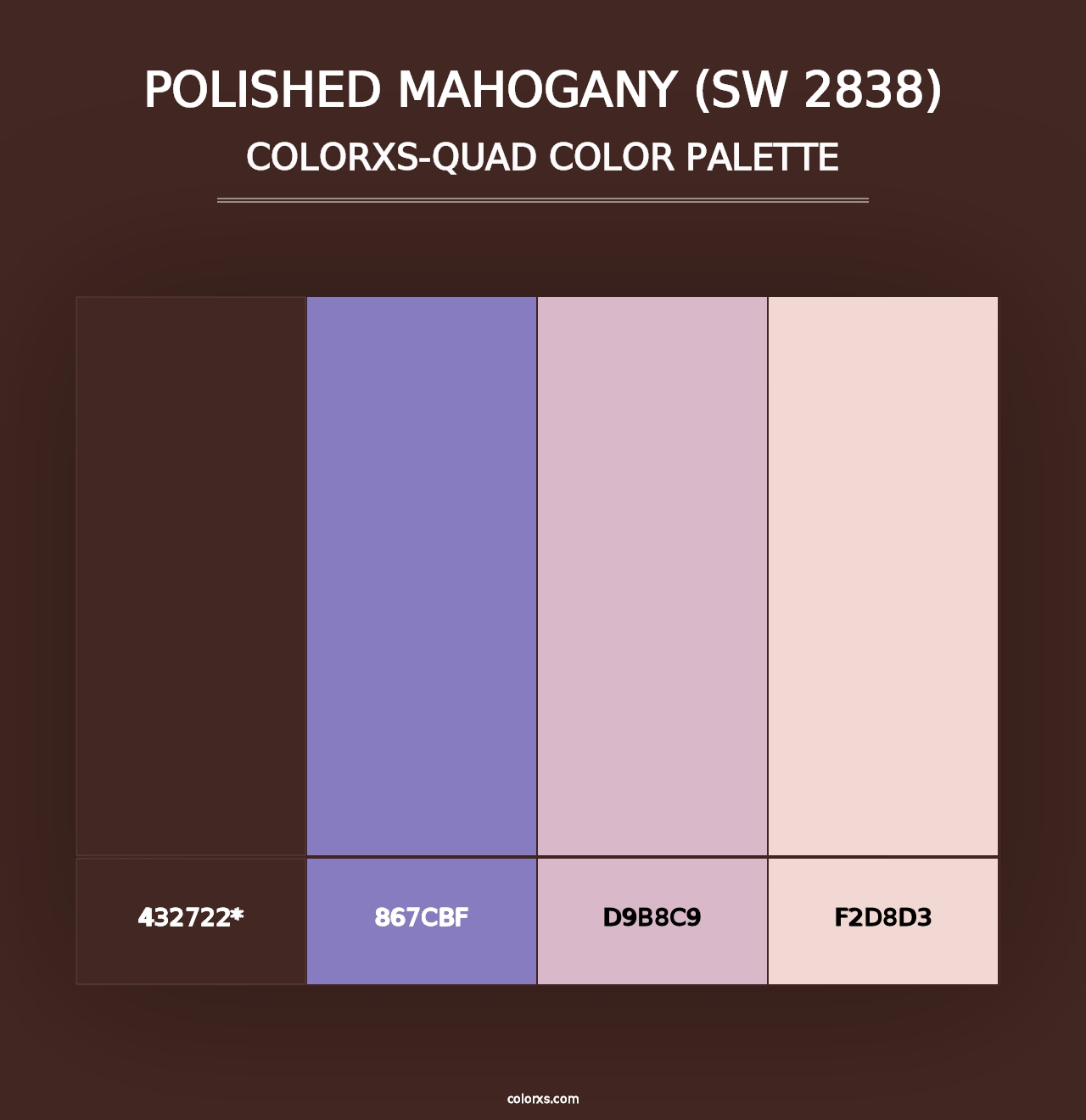 Polished Mahogany (SW 2838) - Colorxs Quad Palette