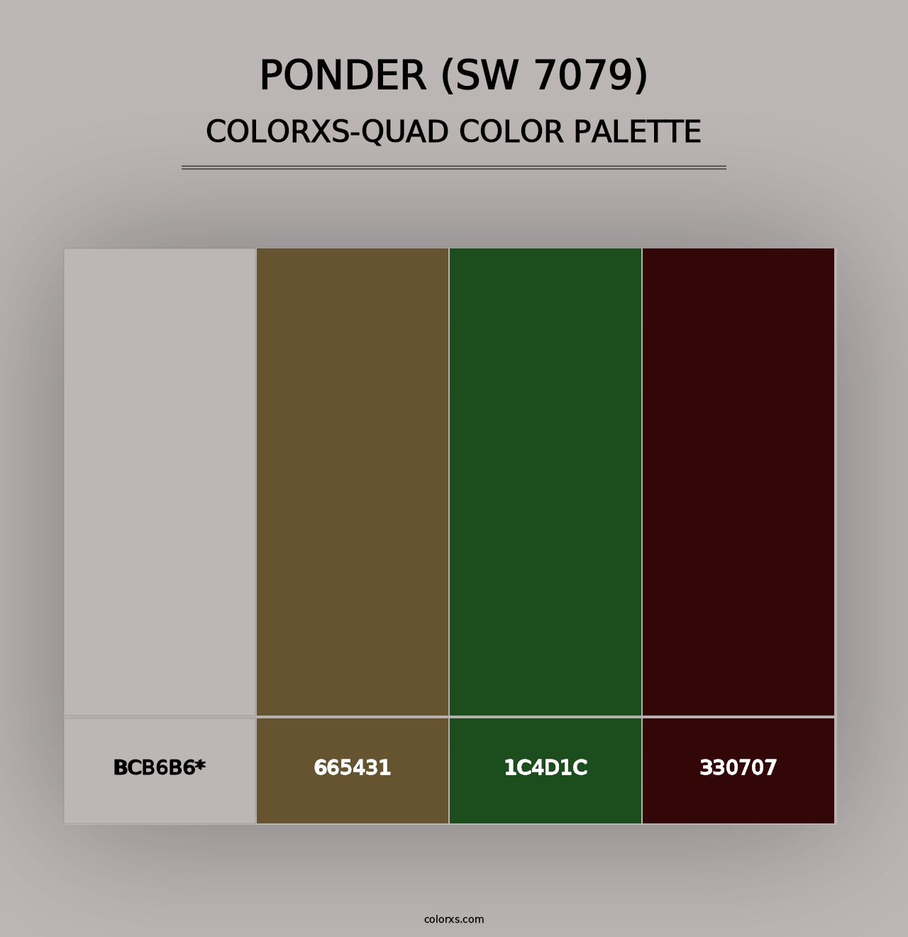 Ponder (SW 7079) - Colorxs Quad Palette