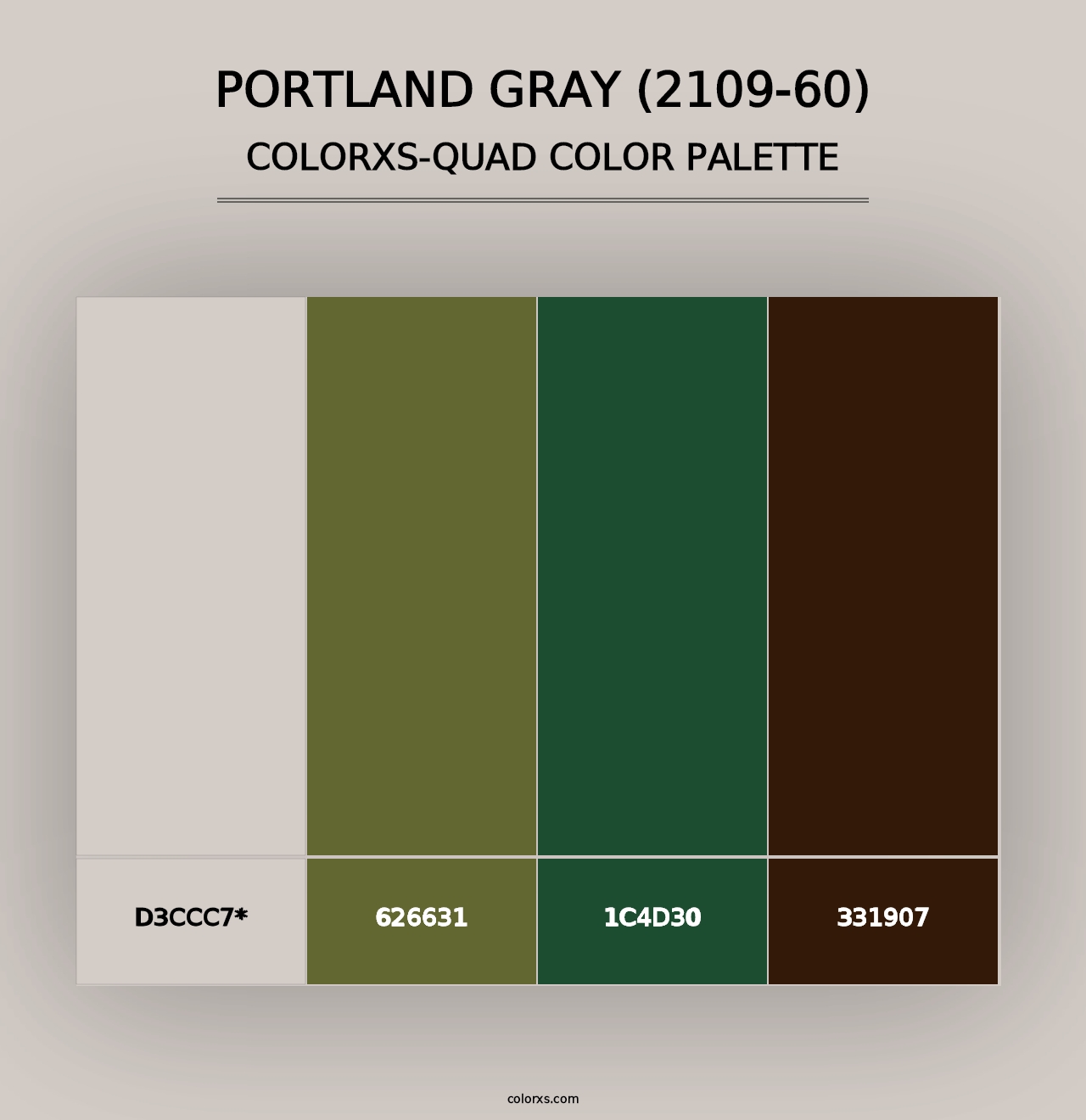 Portland Gray (2109-60) - Colorxs Quad Palette