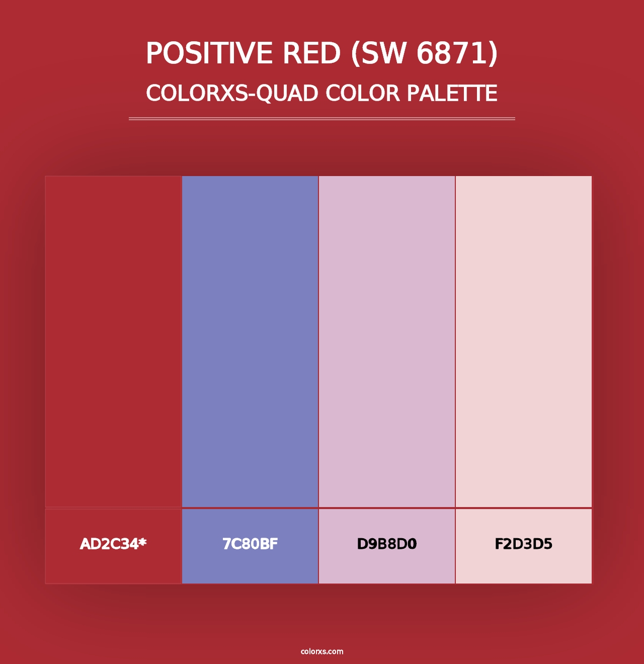 Positive Red (SW 6871) - Colorxs Quad Palette