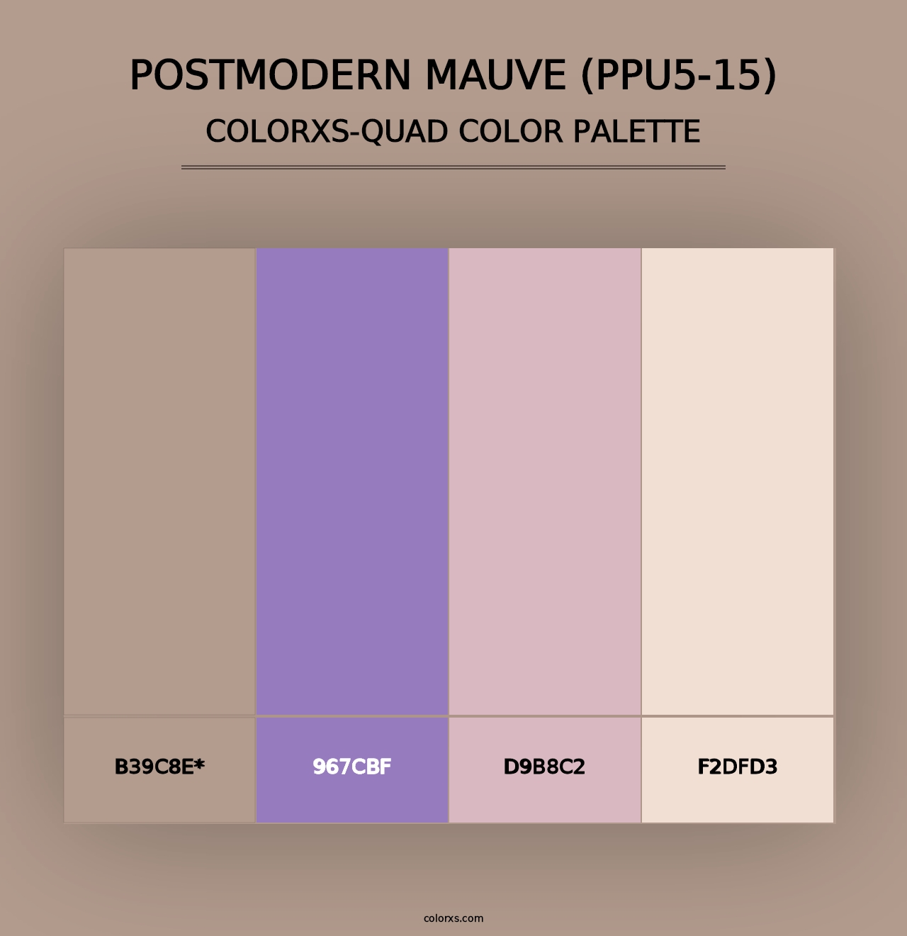 Postmodern Mauve (PPU5-15) - Colorxs Quad Palette