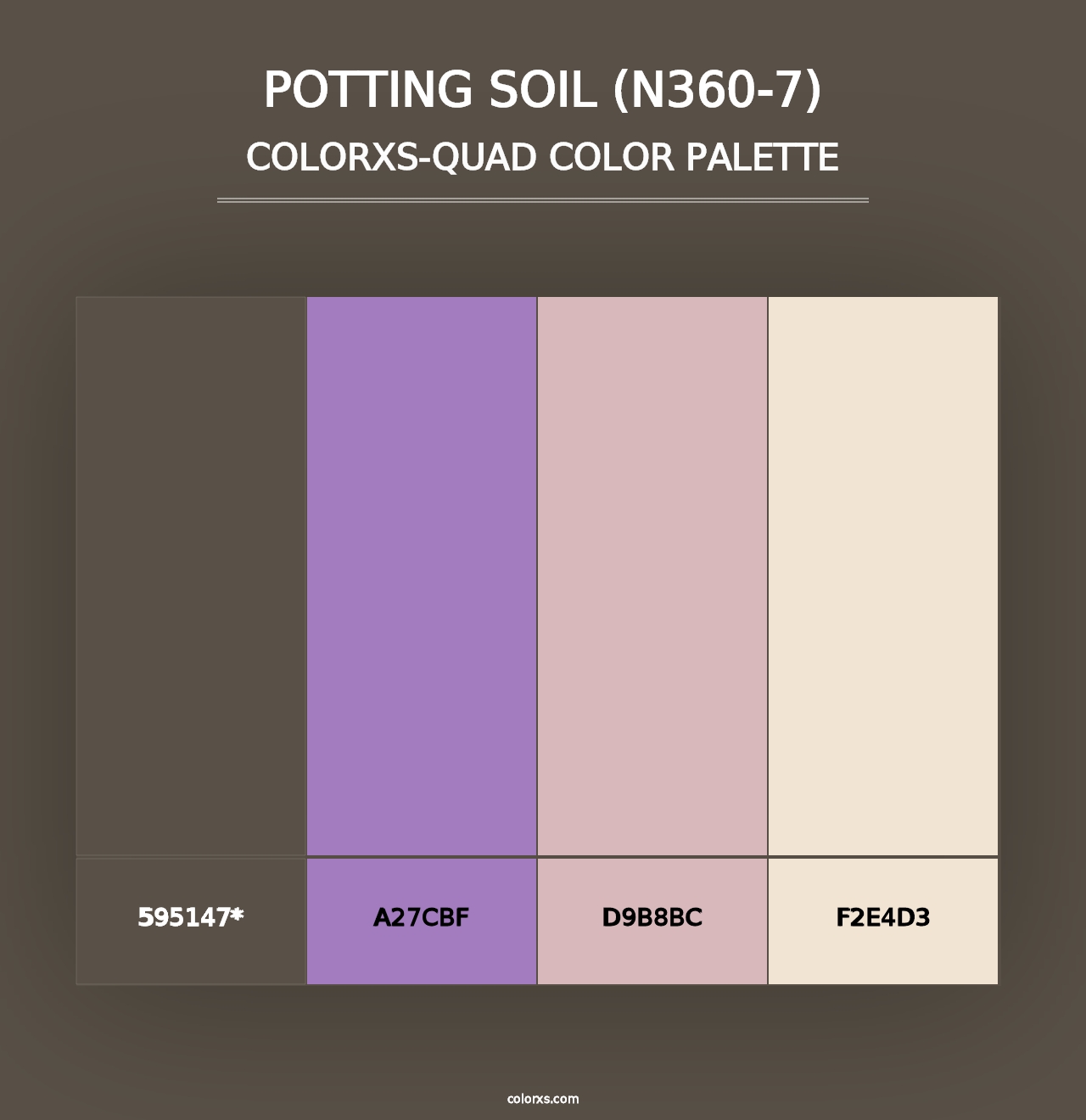 Potting Soil (N360-7) - Colorxs Quad Palette