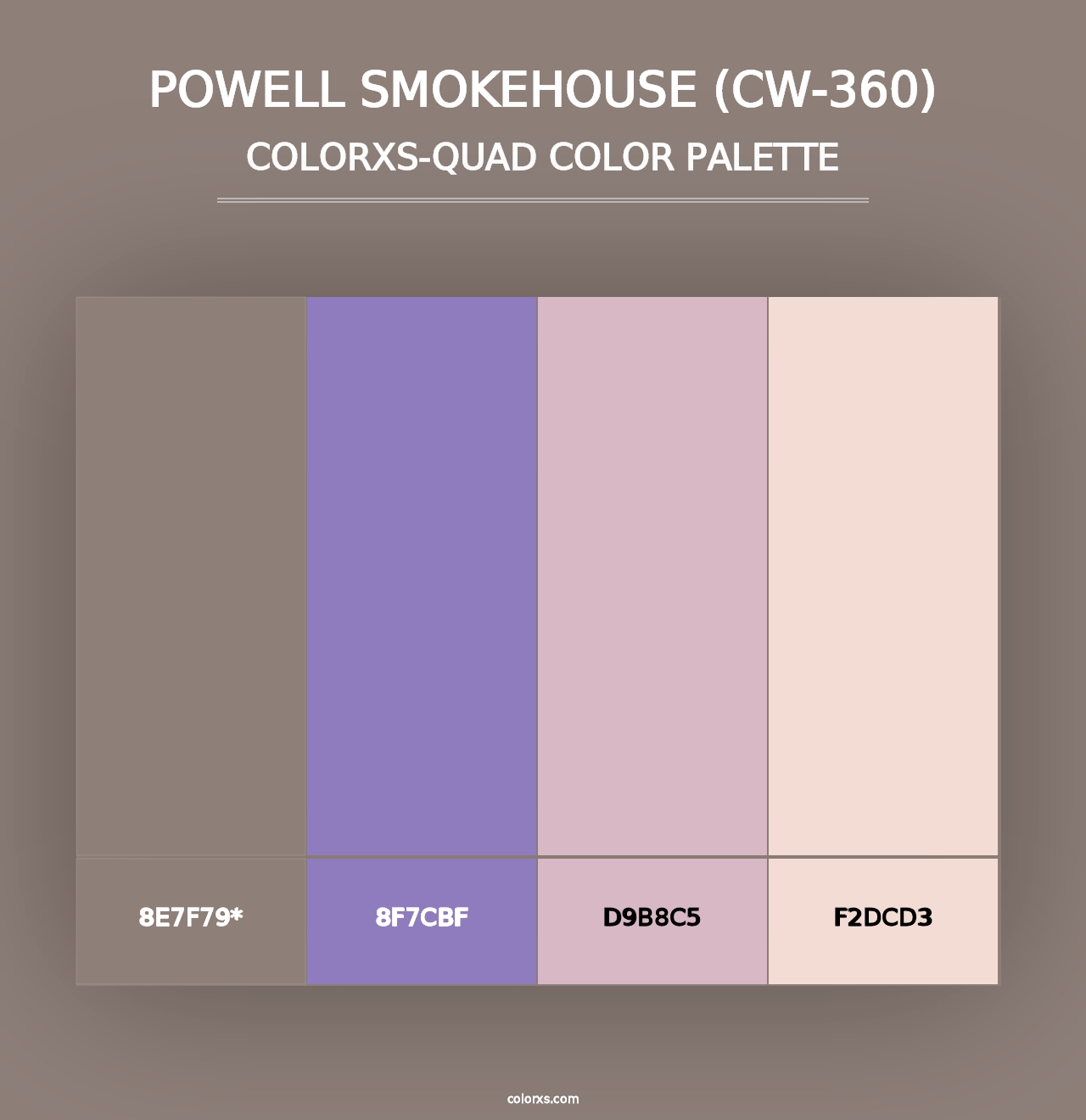 Powell Smokehouse (CW-360) - Colorxs Quad Palette