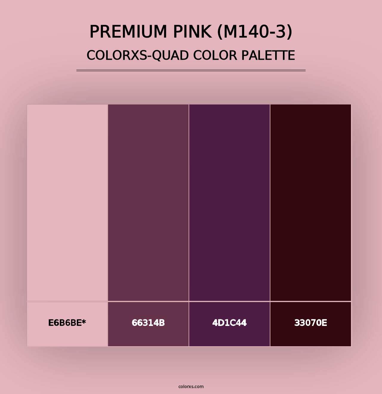 Premium Pink (M140-3) - Colorxs Quad Palette