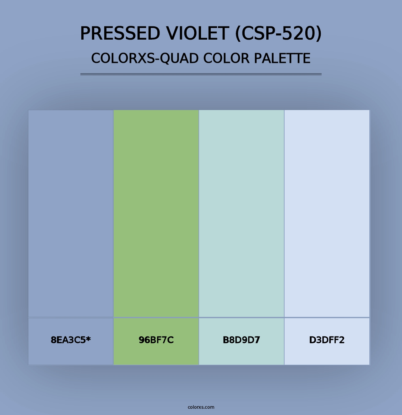 Pressed Violet (CSP-520) - Colorxs Quad Palette