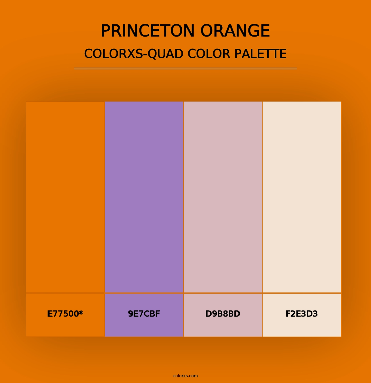 Princeton orange - Colorxs Quad Palette