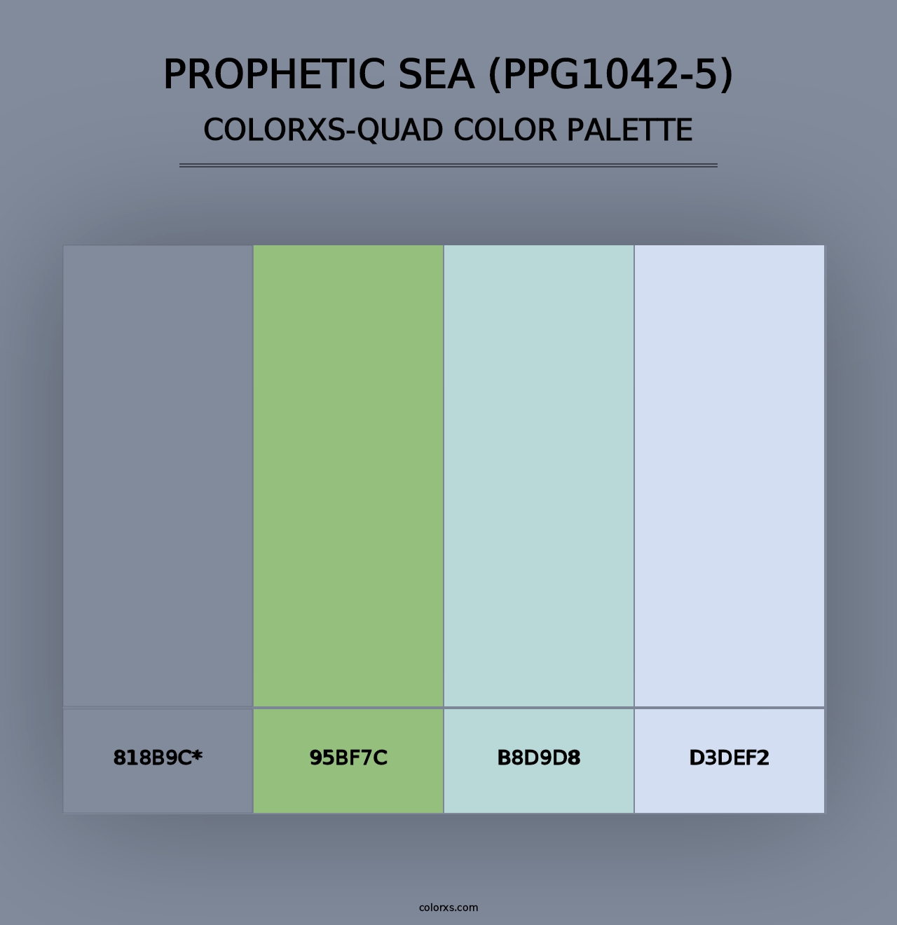 Prophetic Sea (PPG1042-5) - Colorxs Quad Palette