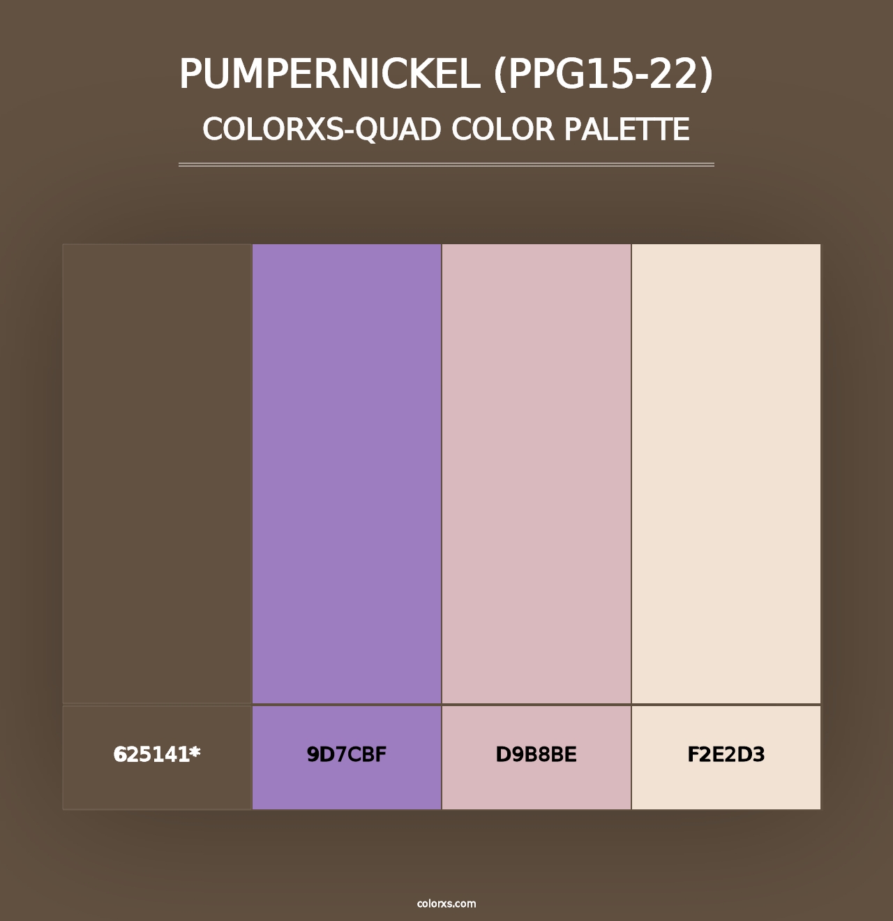 Pumpernickel (PPG15-22) - Colorxs Quad Palette