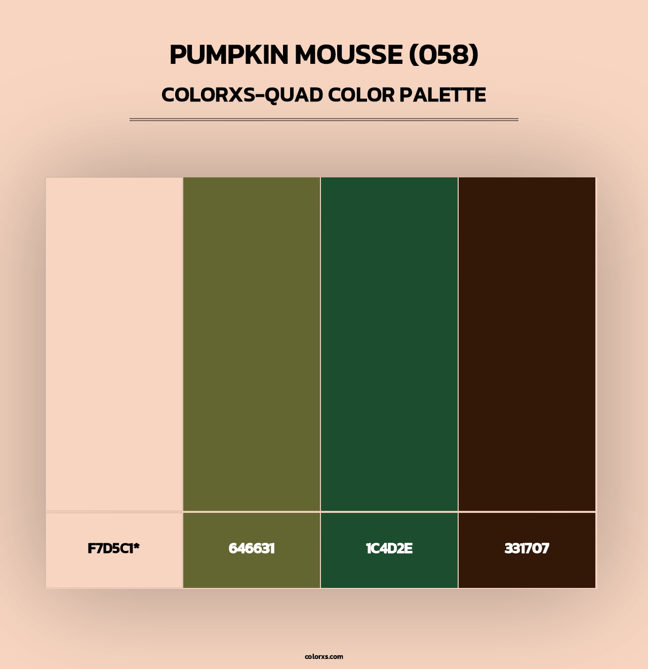 Pumpkin Mousse (058) - Colorxs Quad Palette