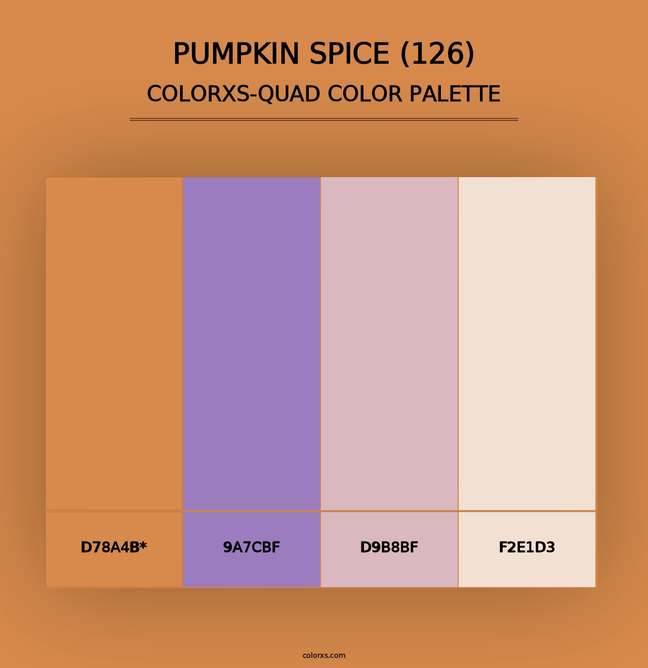 Pumpkin Spice (126) - Colorxs Quad Palette