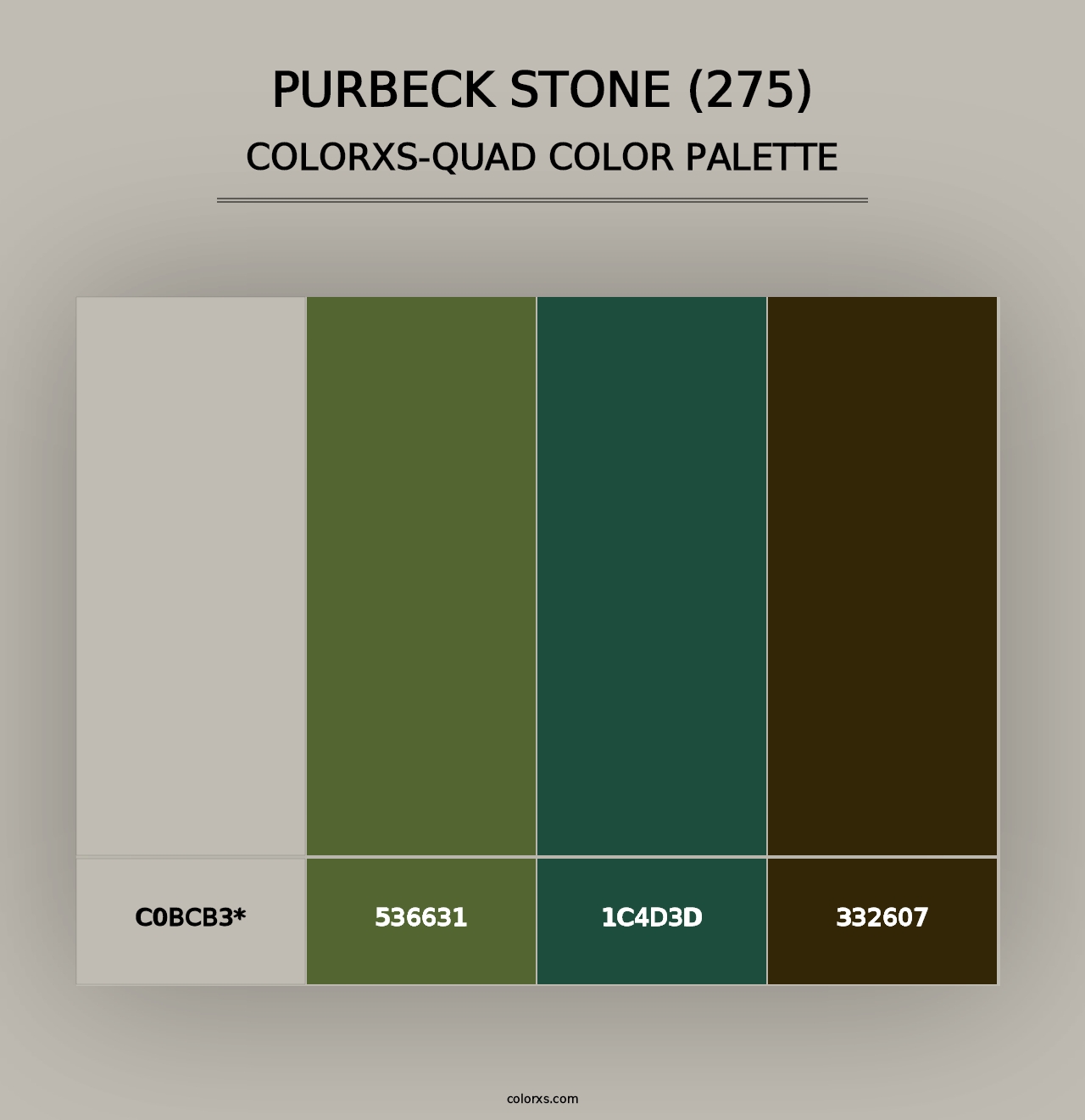 Purbeck Stone (275) - Colorxs Quad Palette