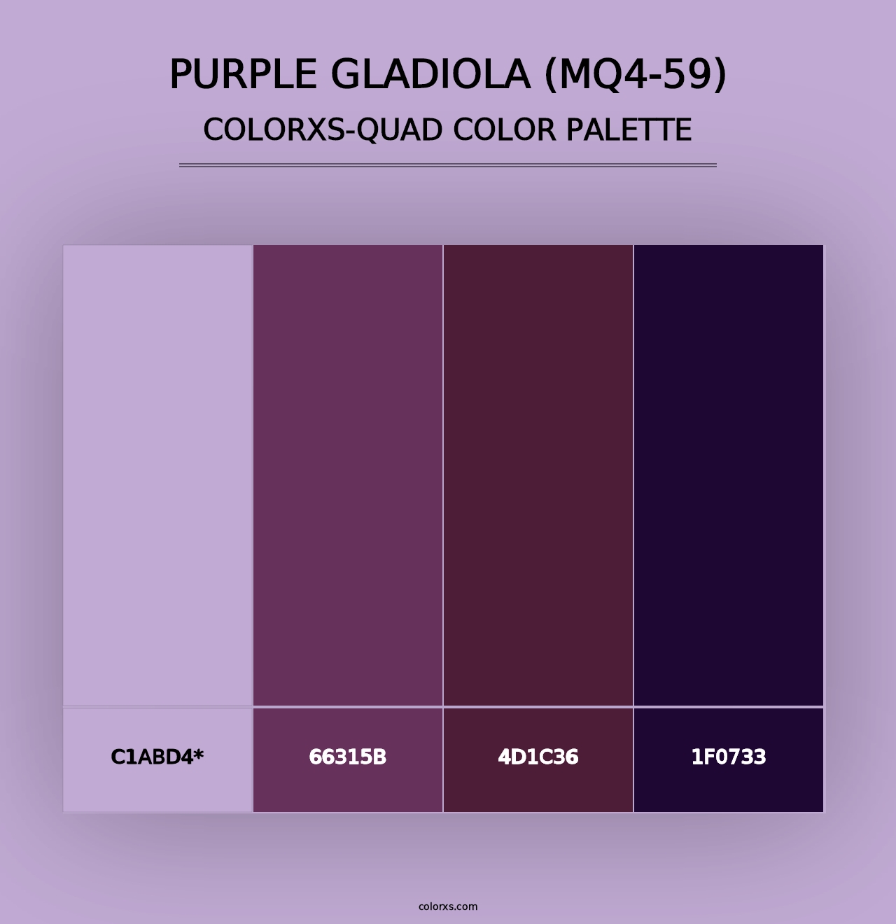 Purple Gladiola (MQ4-59) - Colorxs Quad Palette