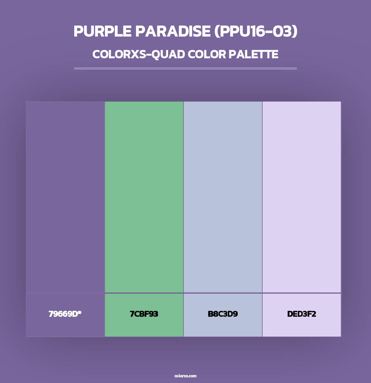 Purple Paradise (PPU16-03) - Colorxs Quad Palette